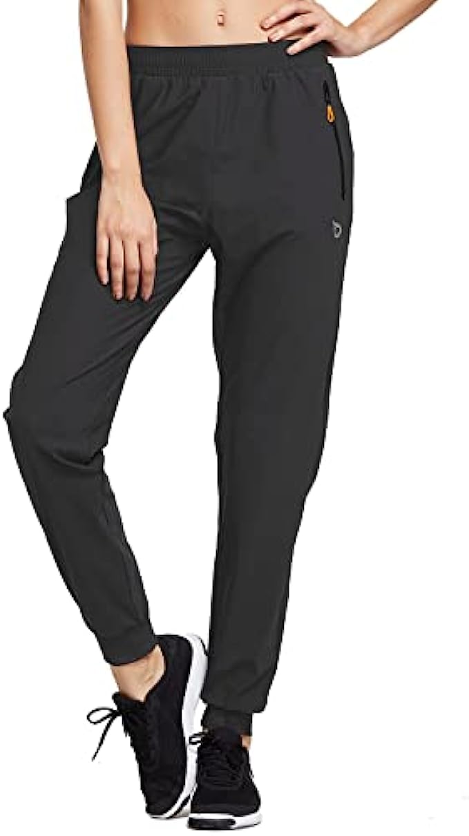 BALEAF Women’s Joggers Pants Athletic Running Jogging Pants Hiking Quick Dry Zipper Pockets