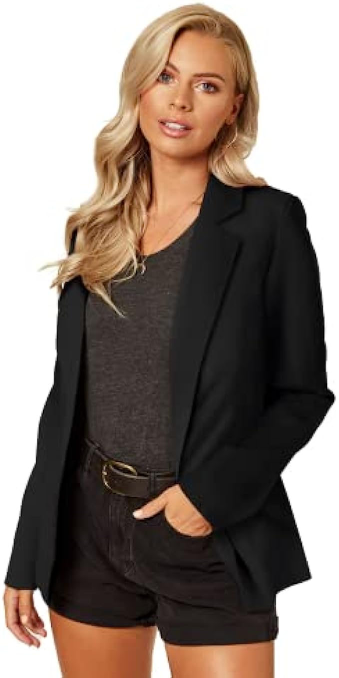 UNIQUE 21 Women’s One Button Boyfriend Blazer for Work Casual - Ladies Jackets Outfits Suits for Work