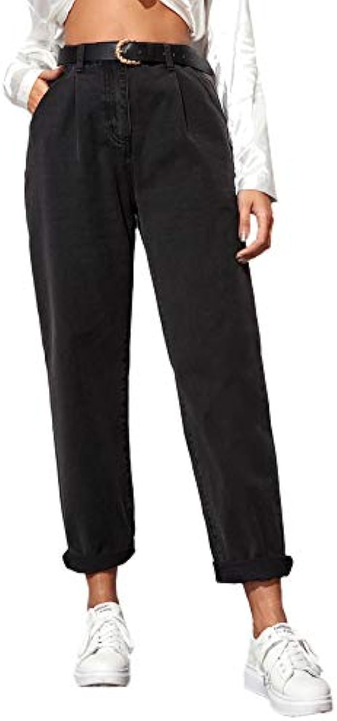 Floerns Women’s High Waisted Straight Leg Mom Jeans