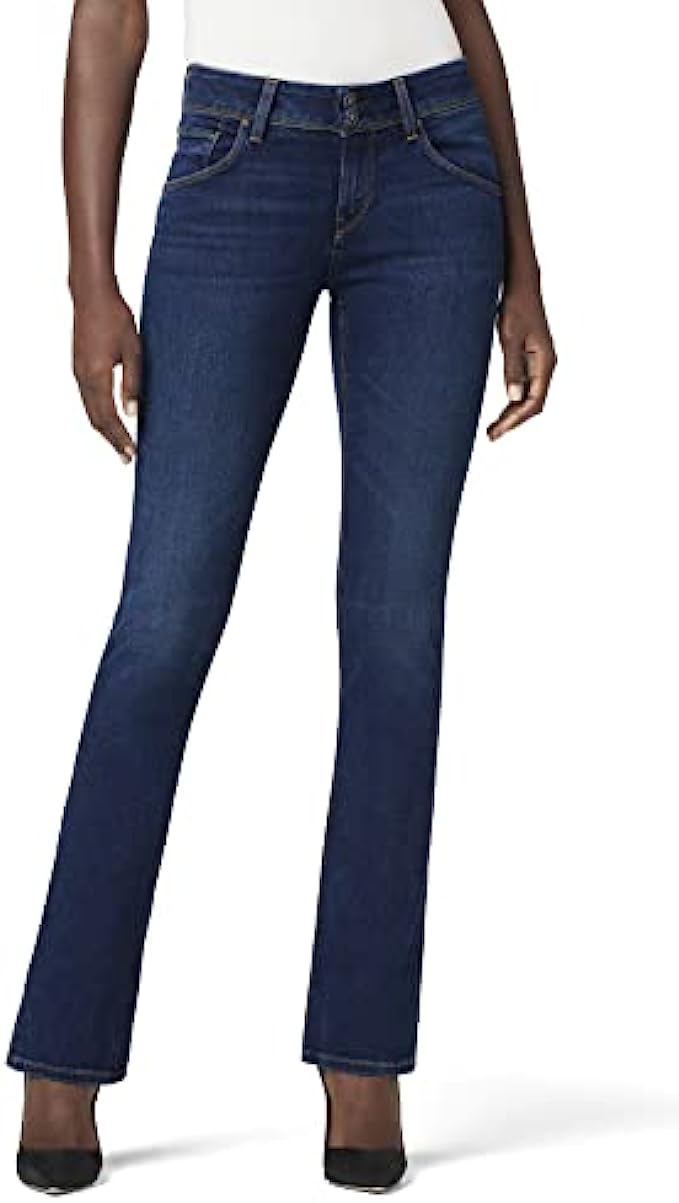 HUDSON Women’s Beth Mid Rise, Baby Bootcut Jean with Back Flap Pockets Rp