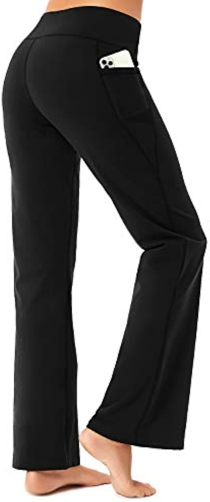 FIRST WAY Buttery Soft Women’s Bootcut Yoga Pants Capris with 3 Pockets Lounge Floral Printing