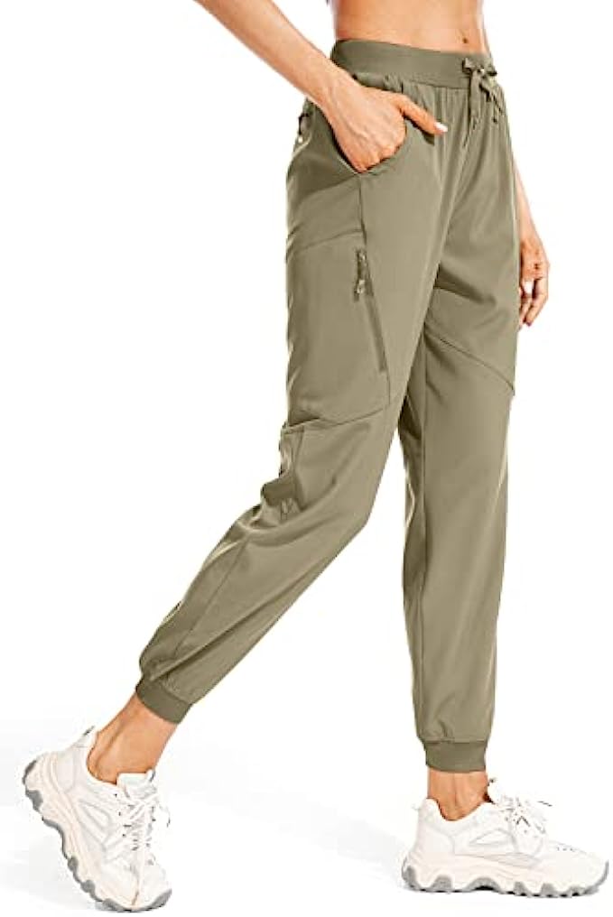 linlon Women’s Hiking Cargo Pants,Lightweight Quick Dry Capri Pants Athletic Workout Casual Outdoor Zipper Pockets