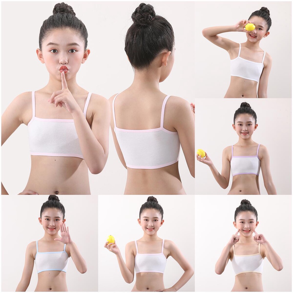 (7-13 Years) Children’s Bra Youth Training Bra Girls Underwear Non-slip Belt Sports Bra Baby Bra