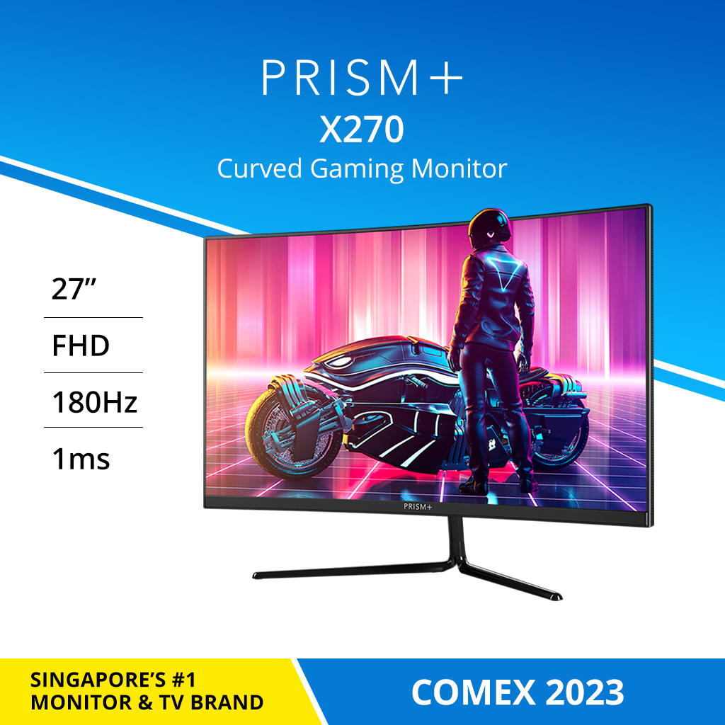 PRISM+ X270 27’’ 180Hz 1ms 1500R Curved Gaming Monitor [1920 x 1080] FreeSync G-Sync Ready