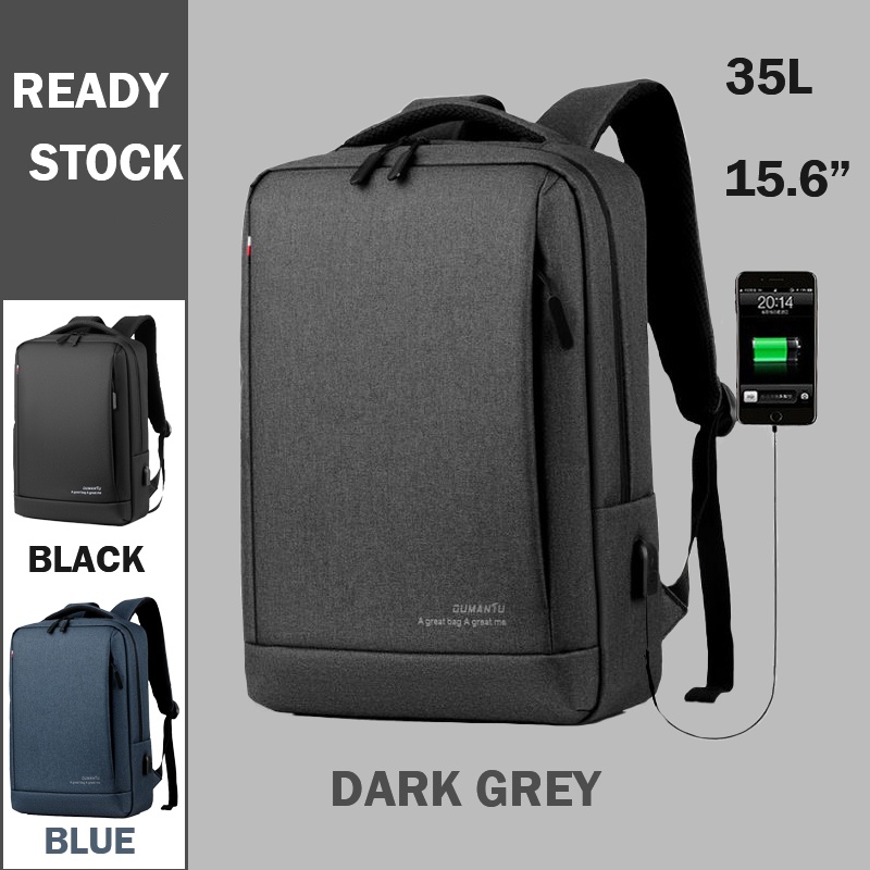 【SG Local】Men’s Backpack Business Travel Laptop Backpack Waterproof with USB Charging