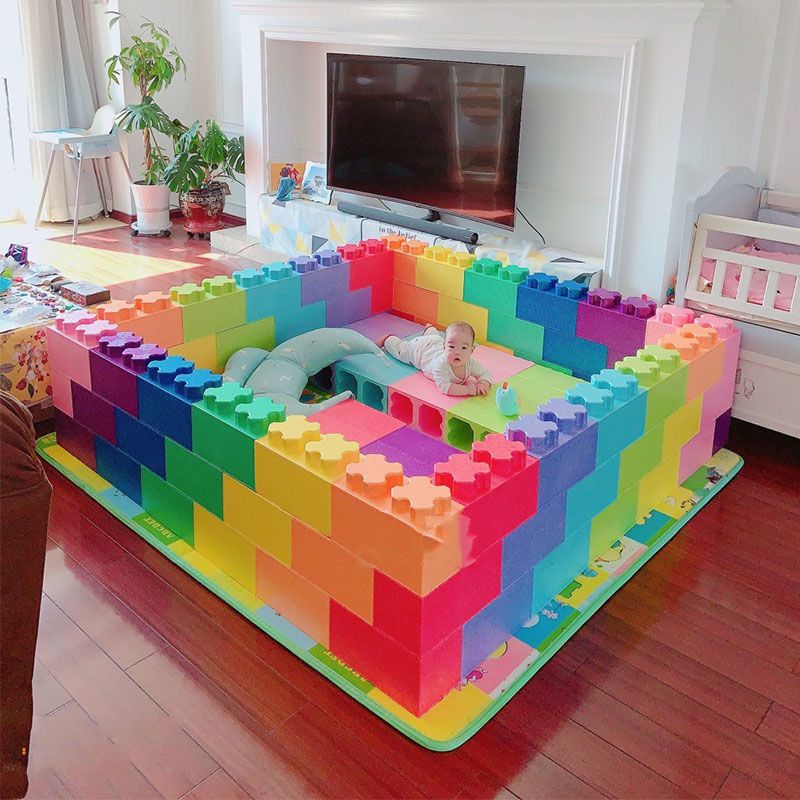 Children’s epp building blocks Paradise Mall foam building blocks Castle wall fence large foam indoor Toy Playground