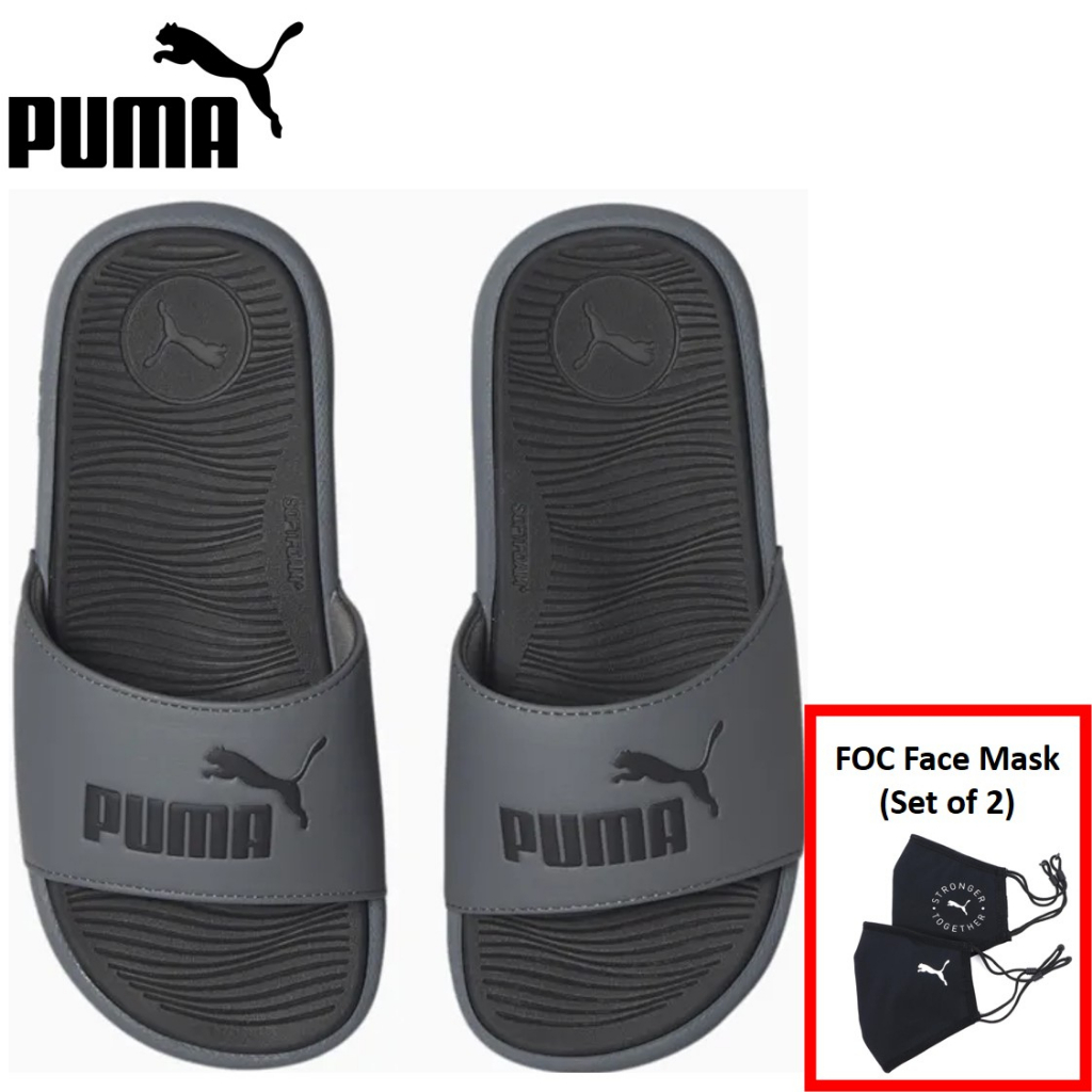 PUMA Cool Cat 2.0 Big Kids’ Jr Slides Cool Dark Gray-PUMA Black 39088102