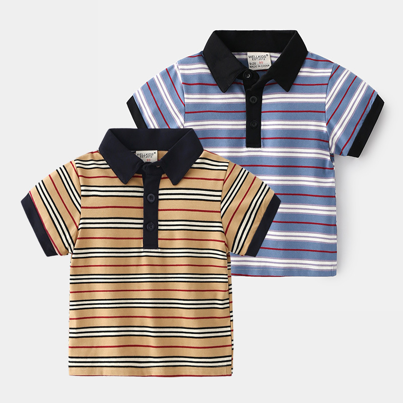 Casual Style Children’s Lapel Short Sleeve Top