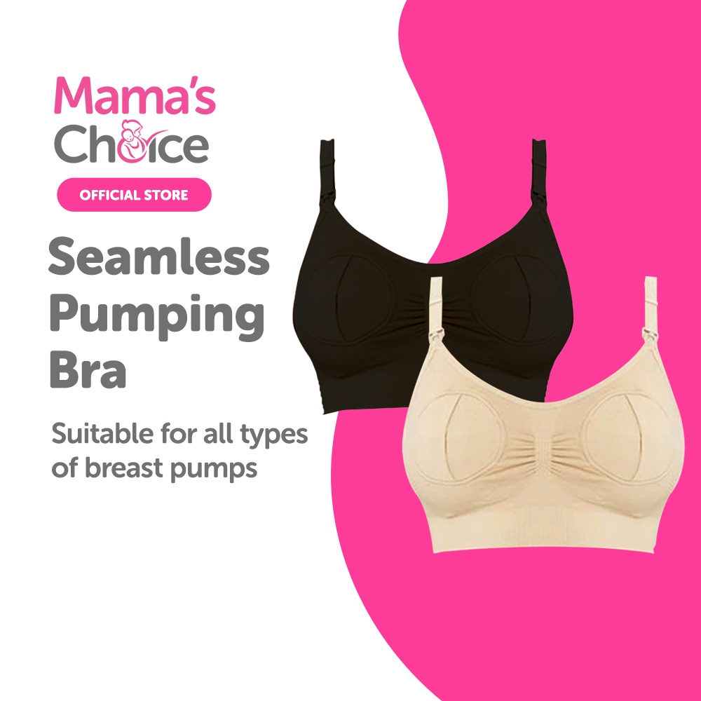 Mama’s Choice Seamless Hands Free Pumping Bra | Adjustable Maternity Bra