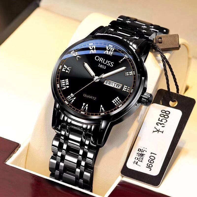 The new Swiss imported waterproof luminous men’s automatic mechanical watch student Korean version of the trend of black technology