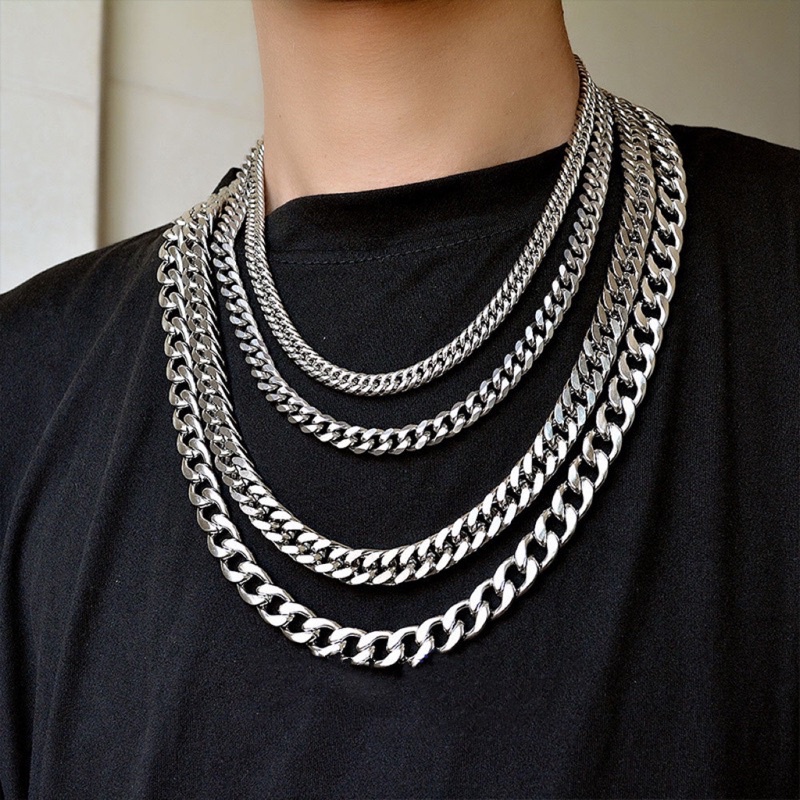 SG STOCK Titanium Steel street style Necklace Stainless Steel Jewelry Gift Chain men’s accessories