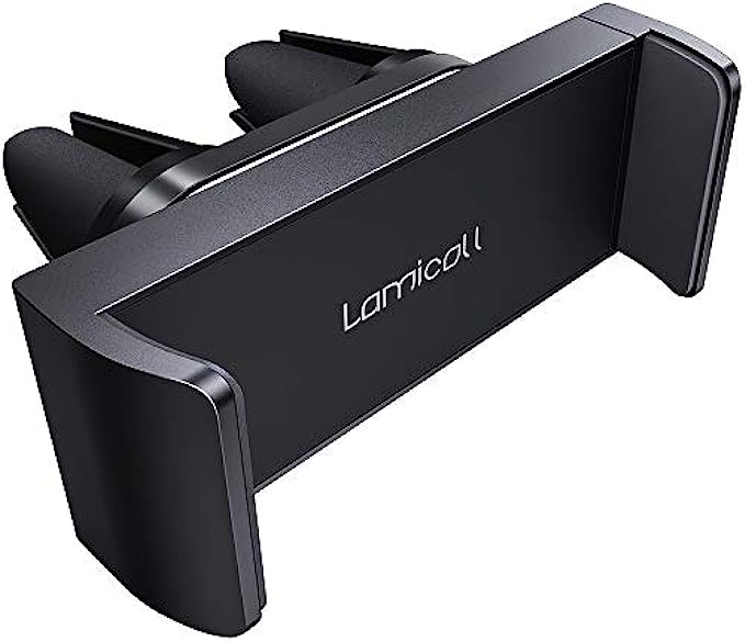 Lamicall Car Vent Phone Mount - Air Vent Clip Holder, Universal Stand Hands Free Cradle Compatible with Cell Phone 12 Mini 11 Pro Xs Xs Max Xr X 8 7 6 6s Plus SE and Other 4.7-6.5’’ Smartpho