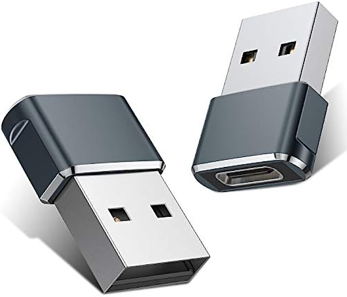 Basesailor USB C Female to USB Male Adapter 2 Pack,Type A Charger Cable Converter for Apple iWatch Watch Series 7 SE,iPhone 11 12 13 Pro Max Mini,8,AirPods iPad Air 4 5,14,Samsung Galaxy S20 S21 S22