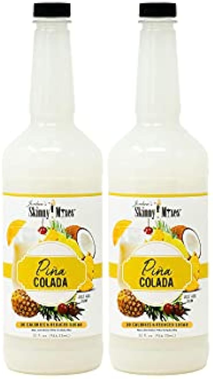 Jordan’s Skinny Mixes Pina Colada, Sugar Free Cocktail Flavoring Mix, 32 Ounce Bottle (Pack of 2)