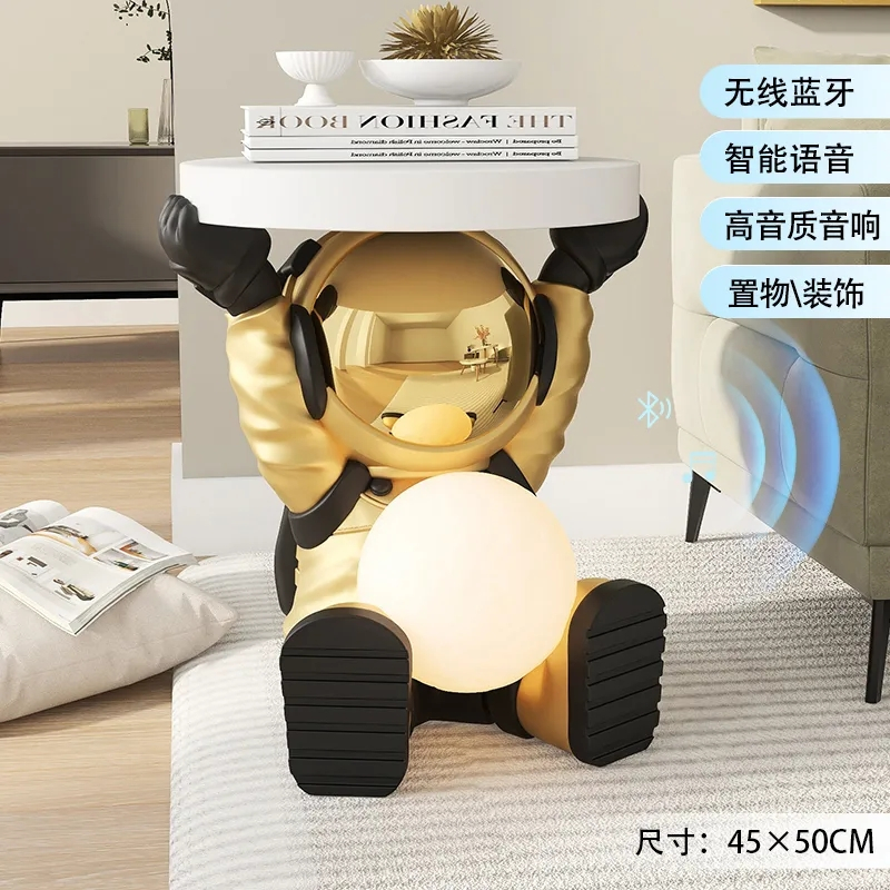 Astronaut’s landing ornaments home jewelry Side table Small coffee table Skyman bedside table decoration night light Floor ornament decoration gift Large ornament Bedside table&amp; coffee table 