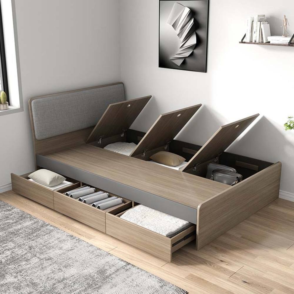 Pre order Single Bed Small Unit Household Storage Bed Space Saving Children’s Simple Modern Box Storage Bed