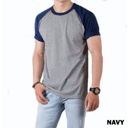 Men’s Raglan Shirt Short Sleeve | Gray Misty M71