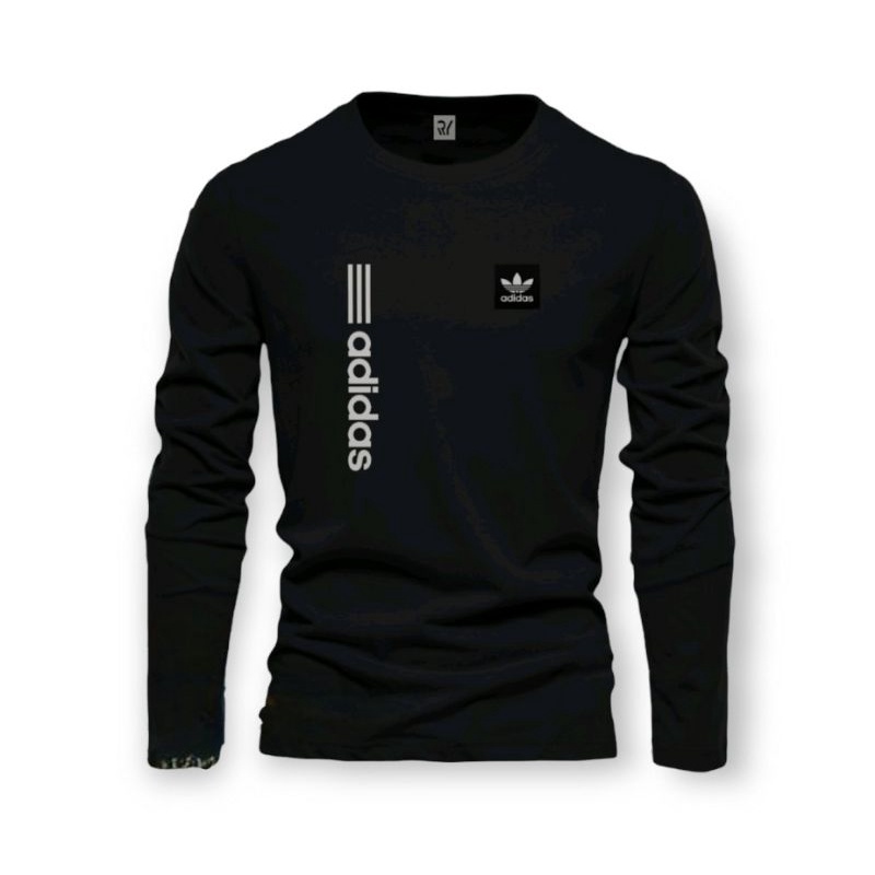 T-shirt Men Women Long Sleeve Addas Block Upright Silver/Premium Distro T-shirt/Cool T-shirt/Men’s fashion/T-shirt Long Sleeve tee