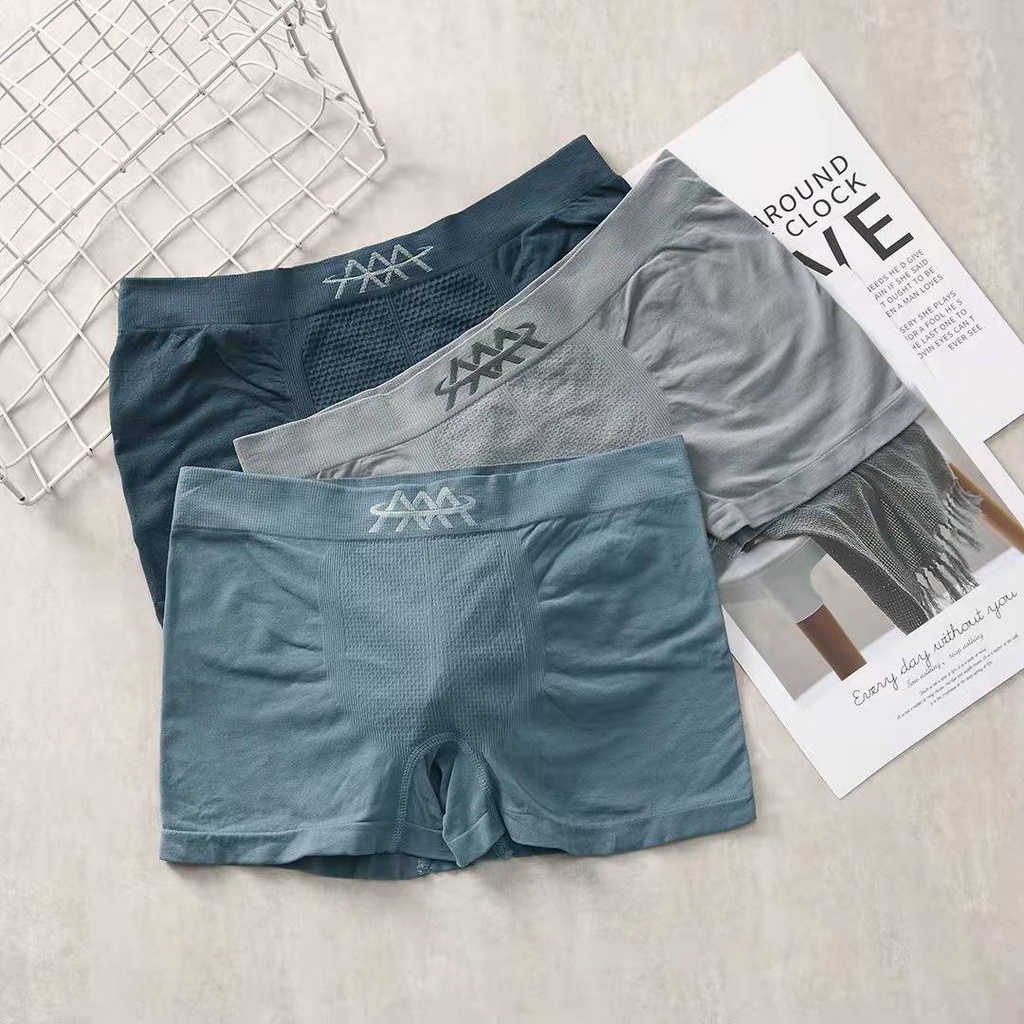 Seamless Men’s Underwear Magic Magnetic Pants Breathable Mid-Waist Large Size Stretch Loose Box